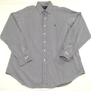 Polo Ralph Lauren Curham Shirt Mens Size XL Purple Striped Classic Fit Button LS